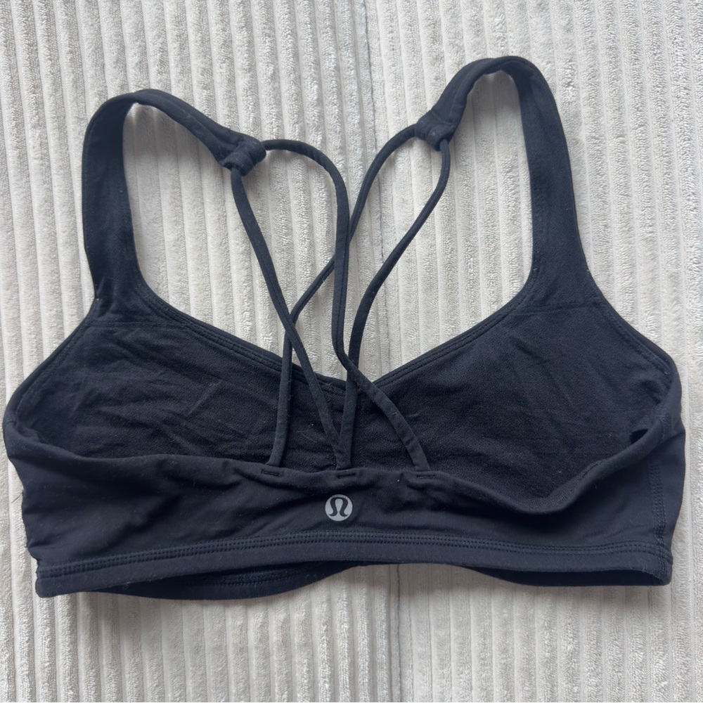 lululemon athletica Strappy Black Sports Bra